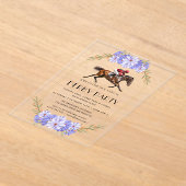 ヴィンテージホースレースクジョッキーダービーパーティの招待状 アクリル招待状 (レイダウン)