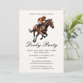 ヴィンテージホースレースクジョッキーダービーパーティの招待状 招待状 (スタンド正面)