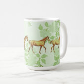 ヴィンテージホース歩くのまわりにザカップコーヒーマグ コーヒーマグカップ (正面右)