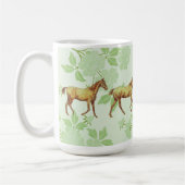 ヴィンテージホース歩くのまわりにザカップコーヒーマグ コーヒーマグカップ (左)