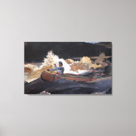 ヴィンテージホーマー射撃、 発砲ザラピッドSaguenay RIver キャンバスプリント