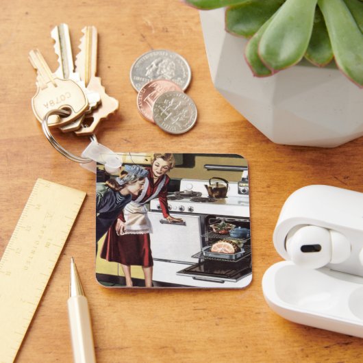 ヴィンテージホームインテリア、マムインザキッチン料理 キーホルダー (デスク)