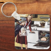 ヴィンテージホームインテリア、マムインザキッチン料理 キーホルダー (正面)