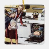 ヴィンテージホームインテリア、マムインザキッチン料理 セラミックオーナメント (正面)