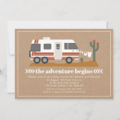 ヴィンテージホームカードストックニュートラルベビーシャワー 招待状 (正面)