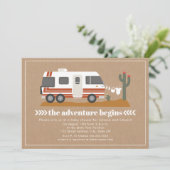 ヴィンテージホームカードストックニュートラルベビーシャワー 招待状 (スタンド正面)