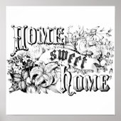 ヴィンテージホームスイートホームホームホームデコールアンドギフト ポスター (正面)
