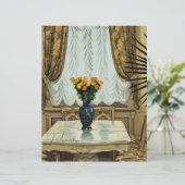 ヴィンテージホームデコールフローラスクラップブック紙 (スタンド正面)