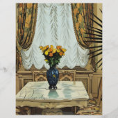 ヴィンテージホームデコールフローラスクラップブック紙 (正面)