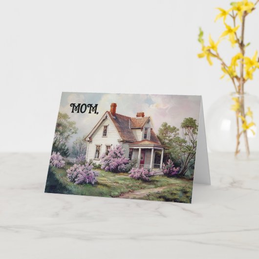 ヴィンテージホーム母の誕生日グリーティングカード カード (黄色い花)