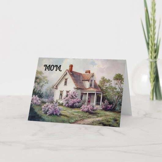 ヴィンテージホーム母の誕生日グリーティングカード カード (正面)