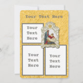 ヴィンテージホーリーナイト出生クリスマスフラットカード 案内状 (裏面)