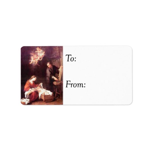 ヴィンテージホーリーファミリーギフトラベル ラベル (正面)