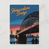 ヴィンテージホーンゾレルンブリッジケルンドイツのギフト ポストカード (正面)