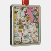 ヴィンテージボイシ、アイダホ州地図オーナメント メタルオーナメント (右)