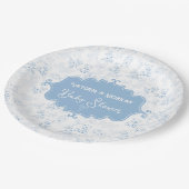 ヴィンテージボウテディベア赤ちゃんシャワー ペーパープレート (アングル)