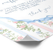 ヴィンテージボウフローラベビーシャワーおむつラッフル ポスター (角)