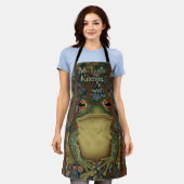 ヴィンテージボウホフォレストカエル エプロン (着用した状態)