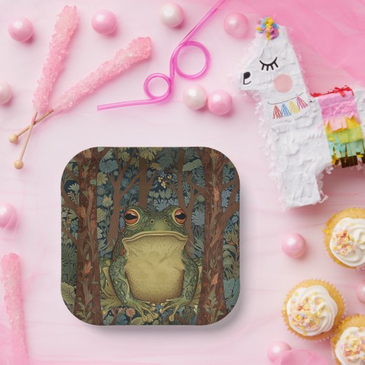 ヴィンテージボウホフォレストカエル ペーパープレート (パーティー)