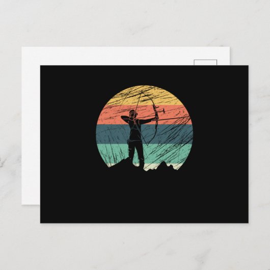 ヴィンテージボウマンレトロアーチェリーow矢印アーチャーギフト ポストカード (正面/裏面)