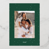 ヴィンテージボウメリークリスマスグリーン2写真 箔シーズンカード (裏面)