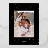 ヴィンテージボウメリークリスマスブラック2写真 箔シーズンカード (裏面)