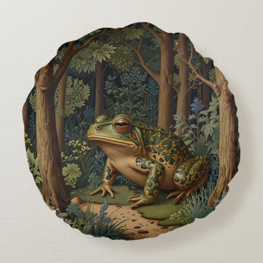 ヴィンテージボオガエル樹林林 ラウンドクッション (裏面)