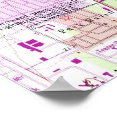 ヴィンテージボカラトンフロリダの地図(1962年) ポスター (角)