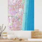 ヴィンテージボカラトンフロリダの地図(1962年) ポスター (キッチン)