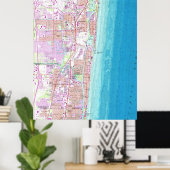 ヴィンテージボカラトンフロリダの地図(1962年) ポスター (ホームオフィス)