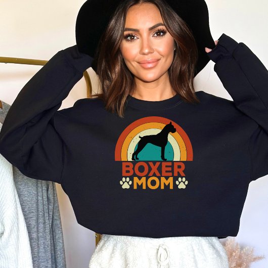 ヴィンテージボクサードッグ母サンセットスウェットシャツ スウェットシャツ