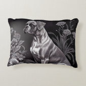 ヴィンテージボクサードッグ(フローラモチーフ) |アクセント枕 アクセントクッション (裏面)