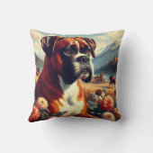 ヴィンテージボクサー絵画ドッグ クッション (裏面)
