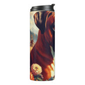 ヴィンテージボクサー絵画ドッグ タンブラー (回転左)