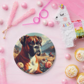 ヴィンテージボクサー絵画ドッグ ペーパープレート (パーティー)