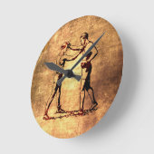 ヴィンテージボクシングメンズ ラウンド壁時計 (傾斜)