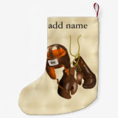 ヴィンテージボクシング用手袋及びヘルメット スモールクリスマスストッキング (裏面)