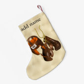 ヴィンテージボクシング用手袋及びヘルメット スモールクリスマスストッキング (裏面 (吊り時))