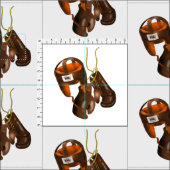 ヴィンテージボクシング用手袋及びヘルメット ファブリック (タイル)