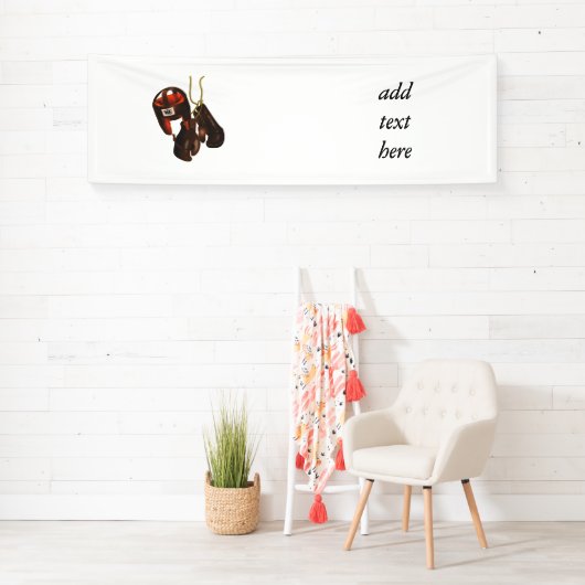 ヴィンテージボクシング用手袋及びヘルメット 横断幕 (インサイチュ)