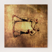 ヴィンテージボクシング飲料用コースター ジグソーパズル (横)