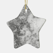 ヴィンテージボストンの地図 セラミックオーナメント (左)