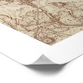 ヴィンテージボストンの地図 ポスター (角)