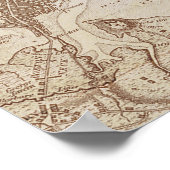 ヴィンテージボストンの地図 ポスター (角)