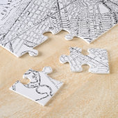 ヴィンテージボストンの地図（1878年） ジグソーパズル (側面)