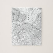 ヴィンテージボストンの地図（1878年） ジグソーパズル (縦)
