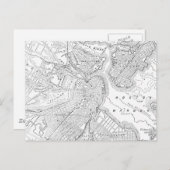 ヴィンテージボストンの地図（1878年） ポストカード (正面/裏面)