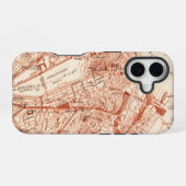ヴィンテージボストンの地図 iPhone 16ケース (裏面横)