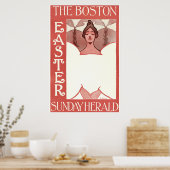 ヴィンテージボストンサンデーヘラルドカバーポスター ポスター (キッチン)