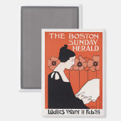 ヴィンテージボストンサンデーヘラルド マグネット (正面/裏面)